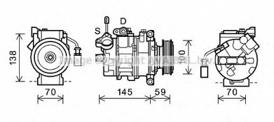 AVA QUALITY COOLING aik342 -  Компрессор, кондиционер